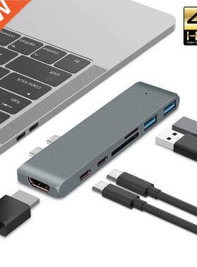 Hub Usb C Hub Double Head Docking Station Type-c To Hdmi-com