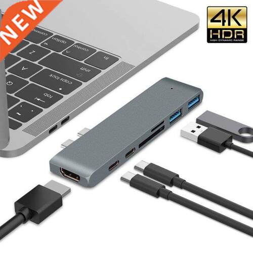 Hub Usb C Hub Double Head Docking Station Type-c To Hdmi-com