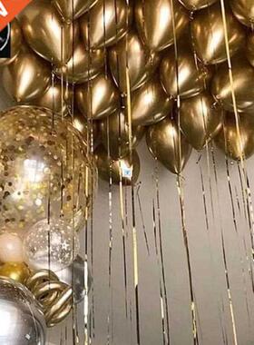10pcs Gold Metallic Luster Balloons Confetti Latex Ballons