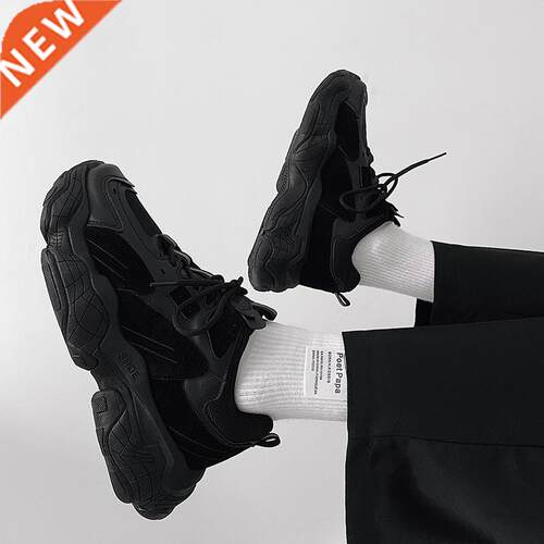 Men Winter Sneakers 2021 Chunky Platform Lace-up Casual Shoe