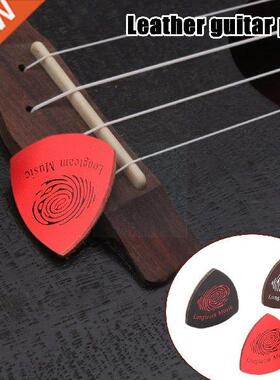 3.5cm Leather Guitar Pick Ukulele Bass Plectrum Colorful