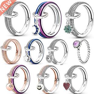 2021 100% Sterling Silver Ring for Women Fine Bead Accessory