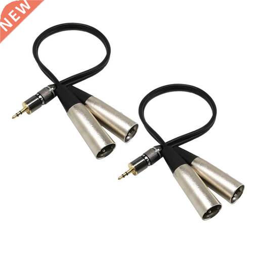 2 Pieces .5mm Stereo Mini Plug to XLR Male Stereo Breakout