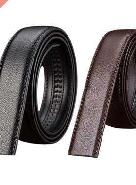 Men's Belt Luxury PU Leather Automatic Ribbon Waist Strap Be