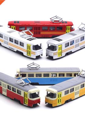 Classic Train Tram Diecast Pull Back Model Vehicle Toy Class