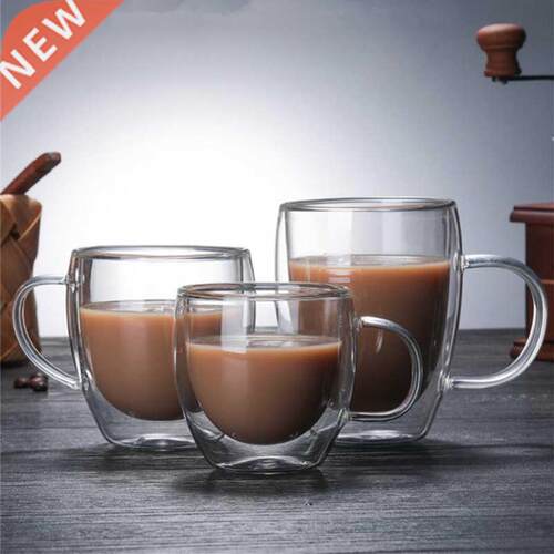 80/250/50/450ml Heat-resistant Double Wall Glass Cup Beer C