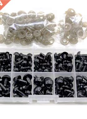 100pcs 10mm Eyeball Doll Accessories Black Plastic Plush Saf
