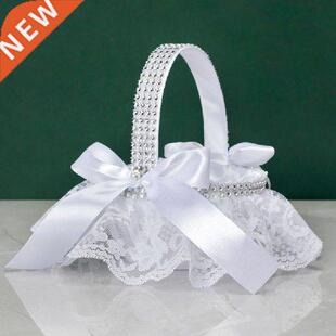 1Pc Wedding Flower Girl Baskets - Fairy Collection White