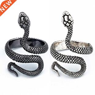 Retro Punk Snake Ring for Men Women Exaggerated Antique Sive