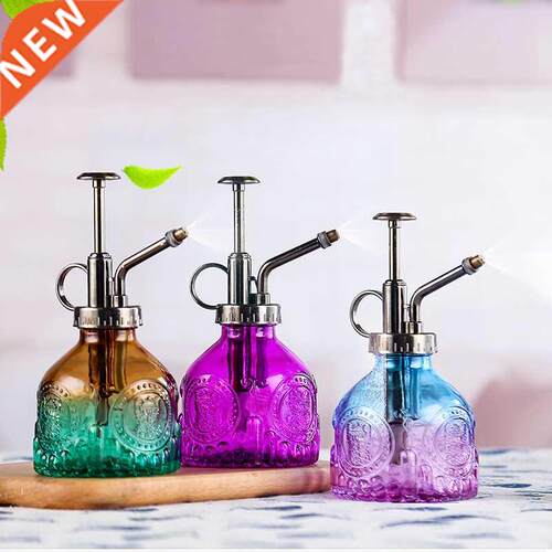Vintage Relief Glass Pressure Spray Bottle Garden Plant Flow