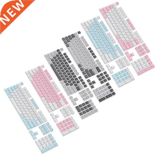 1Set Double Shot PBT Keycap 104 Keys Pudding Translucent Dua