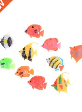 10pcs/lot Fake Fsh Floatng Vvd Landscape Aquarum