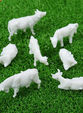 100Pcs HO Scale White Unpainted Model Cows 20mm Scale 1:87 P