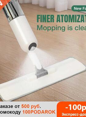 Flat Squeeze Mop Lazy Mop with Bucket Wringing Floor Cleanin