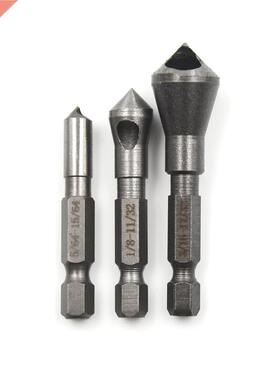 3pcs Bearing Steel Countersink Deburring Drill Bit Chamferin