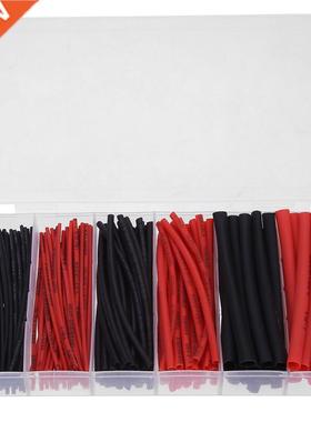 190 Pcs 2:1 Polyolefin Heat Shrink Tubing Tube Sleeve Wrap W