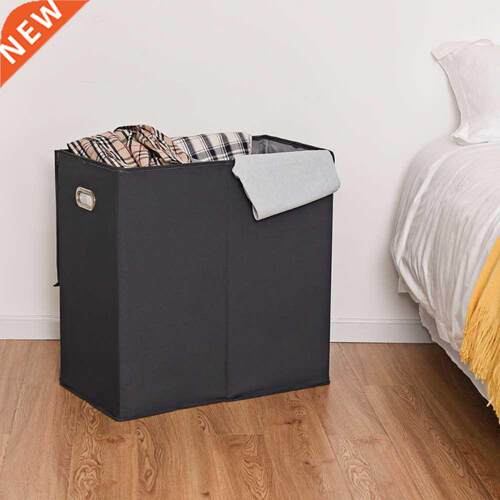 Goplus Double Laundry Hamper Storage Collapsible Basket