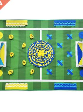 Rectangular Football Field Dog Snuffle Feeding Mat Round Pet