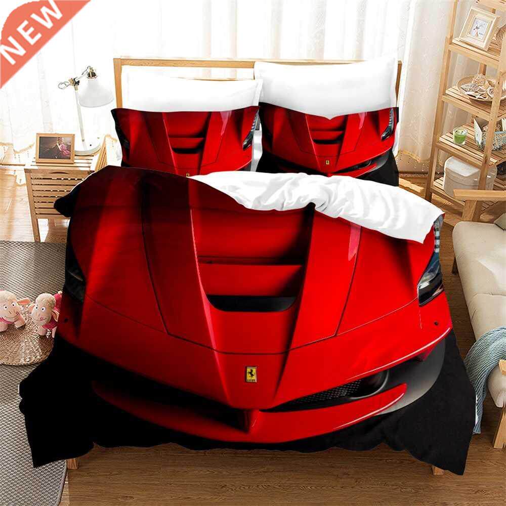 Cars Vehicles Bedding  Piece Boys Bedroom Decor Quilt Cover