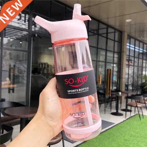 550ml/800ml/1000ml Sports Water Bottle With Straw Portable S