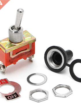 E-TEN1021 15A 250V SPST 2 Terminal ON OFF Toggle Switch