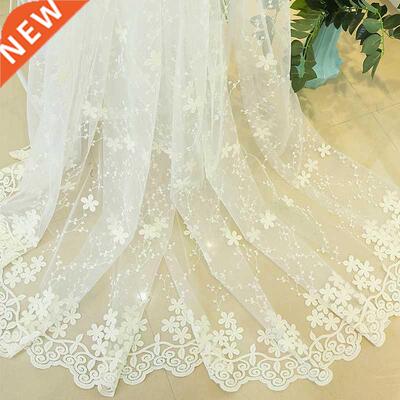 Embroidered Lace Curtains for Bedroom eer Elegant Organza