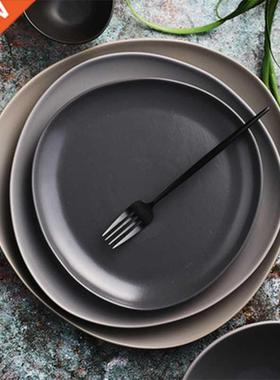 Nordic Japanese Ceric Taleware Set Wind lack Grey Wester