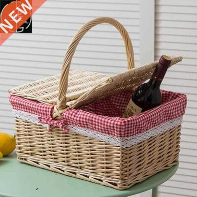 。Wicker picnic basket hand basket willow gift basket fruit
