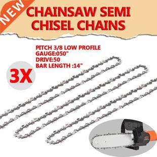 3Pcs Chainsaw Semi Chisel Chains 3/8LP 0.05 For Stihl MS170