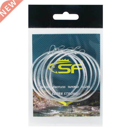 SF 6 PCS Nylon Tapered Leader Pre-tied Loop Fly Fishing Line