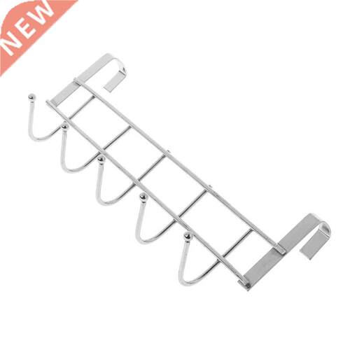 5 Hooks Over Door Clothing Hanger Rack Cabinet Door Loop Hol