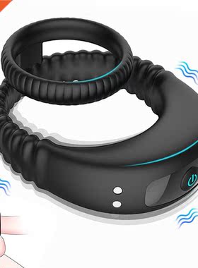 Vbratng Pens Rng Slcone Double Cock Rng Delay Ejacula