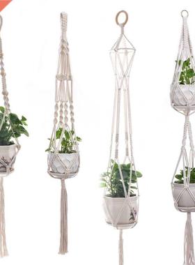 handmade macame lant hange flowe ot hange fo wall dec