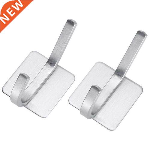2Pcs 304 Stainless Steel Creative Hook Strong and Seamless D