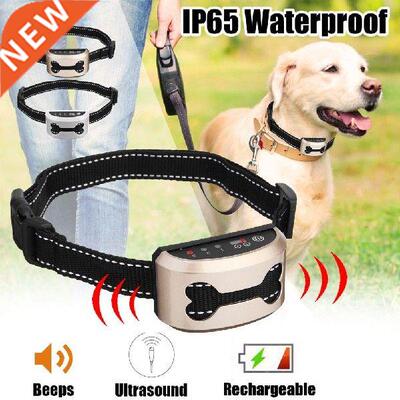 Pet Dog Anti Bark Clar Contr Train Rechargeable IP65