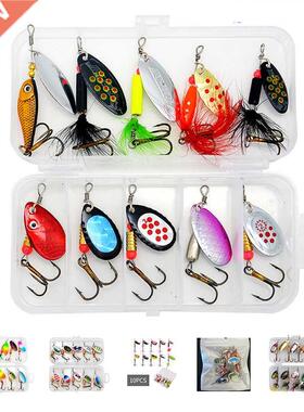 10pcs/box Spoonbait Crankbaits Fishing Wobblers for Pike Cro