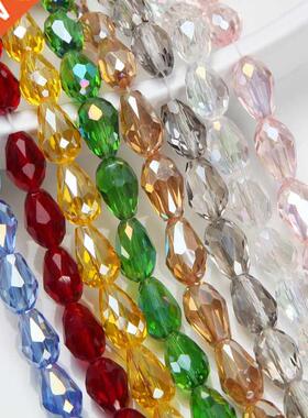 1 Strand 8x12mm Spacer Water Drop Beads AB ine Glass Cryst