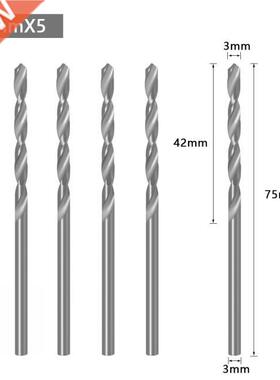 5 Pieces HSS Drill Bit Diameter 2.8mm-4mm Silver Color 61mm