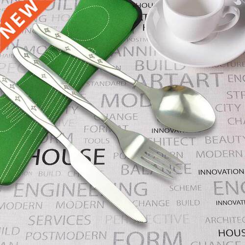 *Pcs Stainless Steel k Spoon Cutlery Set Portable Tableware