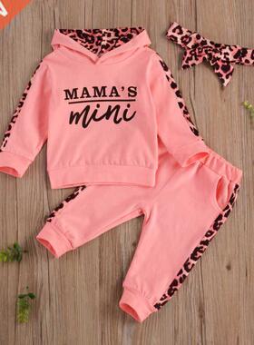 Infant Newborn Baby Girl Clothes Autumn 2022 3PCS Sets Leopa