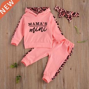 Infant Newborn Baby Girl Clothes Autumn 2022 3PCS Sets Leopa
