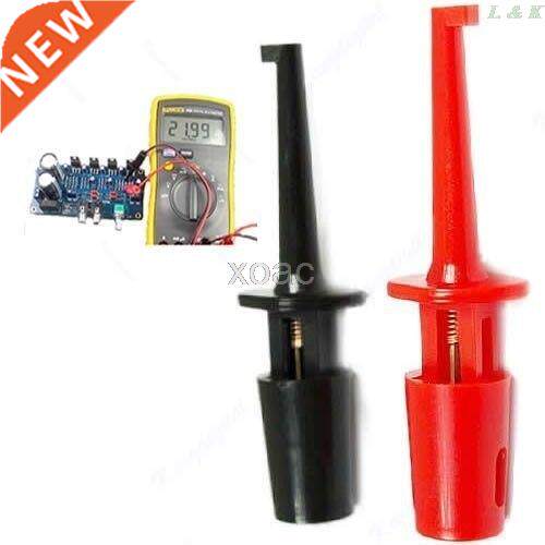 1 Pair Single Hook Clip Test Probe Mini Grabber For Multimet