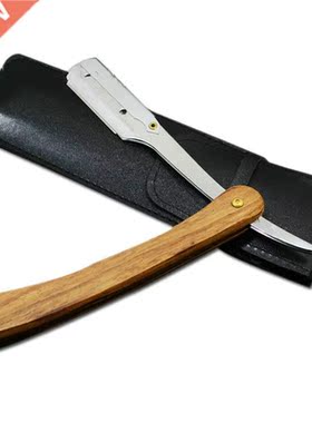 Men's Manual Razors Shaver Wooden Handle Portable Face R