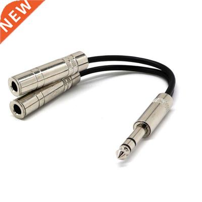 1/4 Inch Dual 6.5mm Stereo Jack Splitter Audio Video Cable