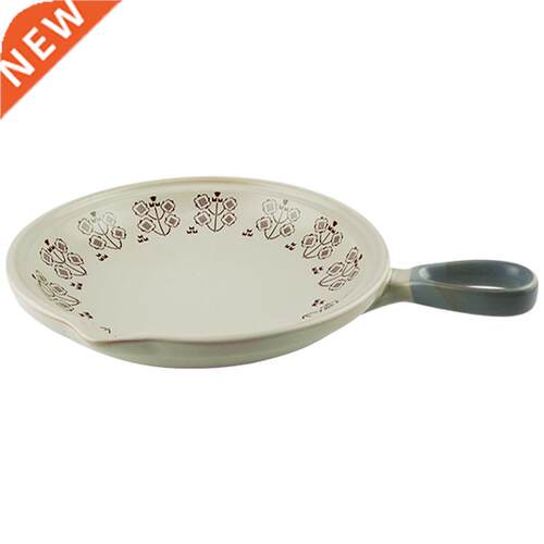Japanese Retro Ceramc Food Plate Rough Clay Bakng Tray