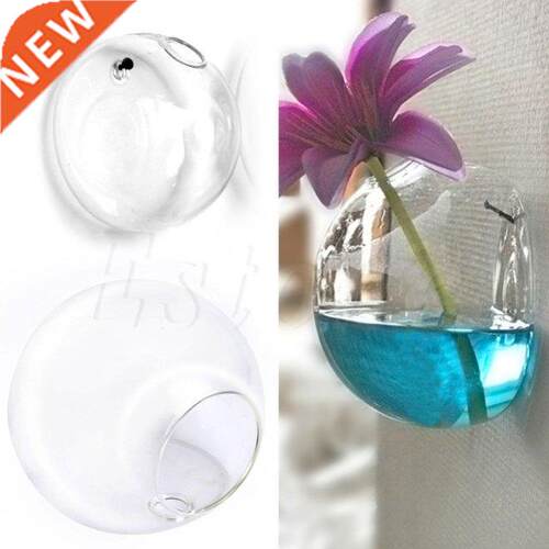 Glass Flower Planter Vase Home Garden Ball Decor Wall Hang T
