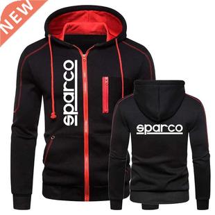 Men's Sparco Print Hoodie Outerwear Sport Zipper Hoodies Mul