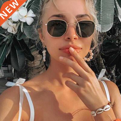 2022 Hexagon Sunglasses Women Brand Designer Small Square Su