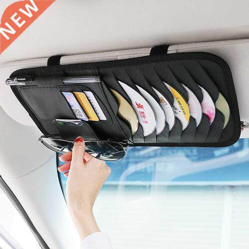 Car CD DVD Holder Bag Disc PU Leather Storage Case Sunglasse