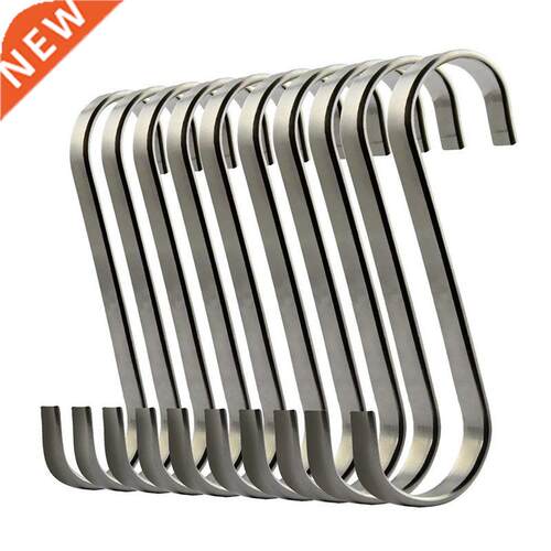 Set of 10 S Stainless Steel Suspension Hooks for Kitchen Coo